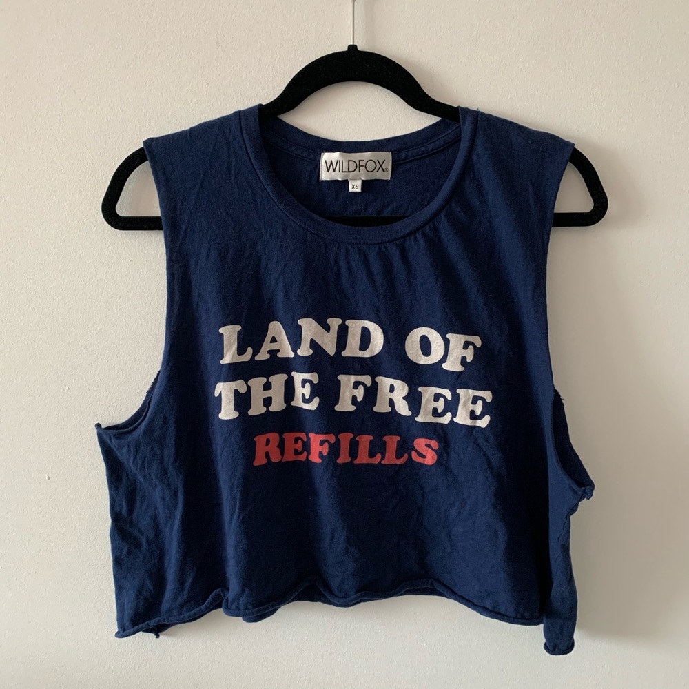 Wildfox ‘land of the free refills' muscle tank XS